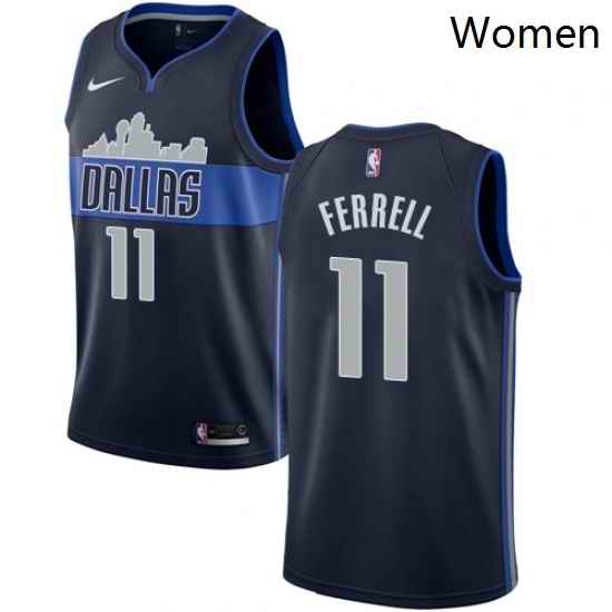 Womens Nike Dallas Mavericks 11 Yogi Ferrell Authentic Navy Blue NBA Jersey Statement Edition